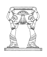 A coloring page of the old egypt
